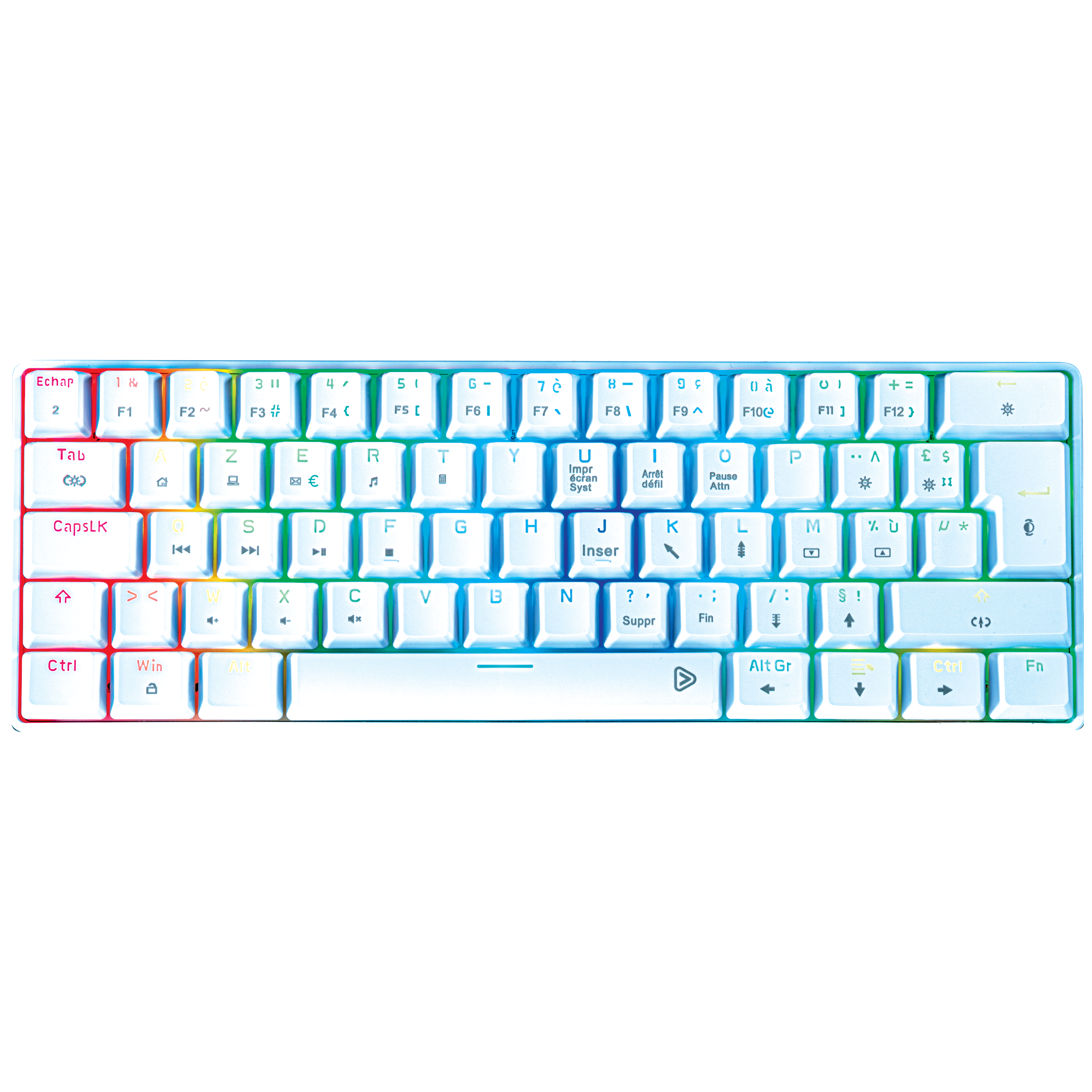 CA-150 Clavier Méca TKL Blanc RGB