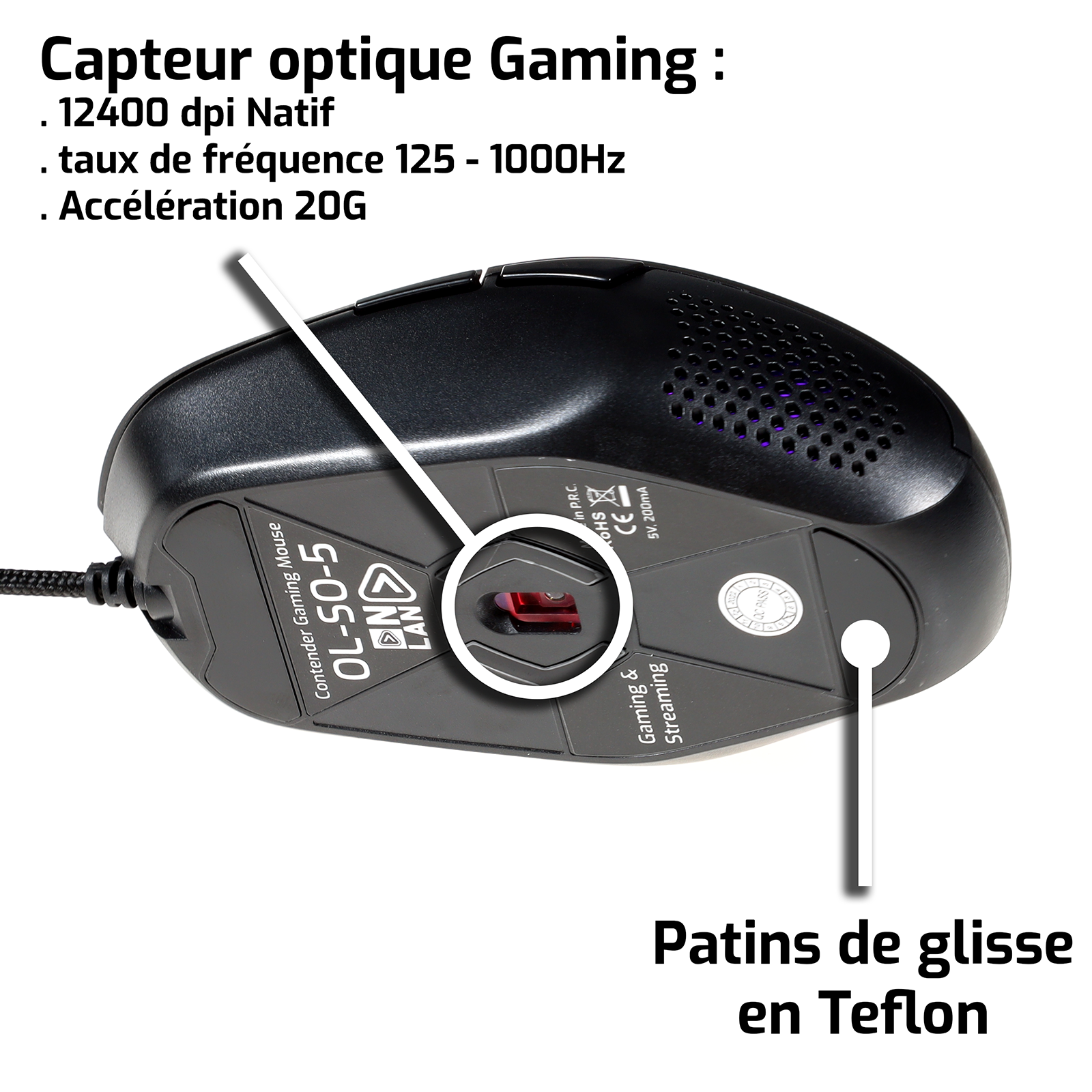 SO-5 Souris Gaming Compacte